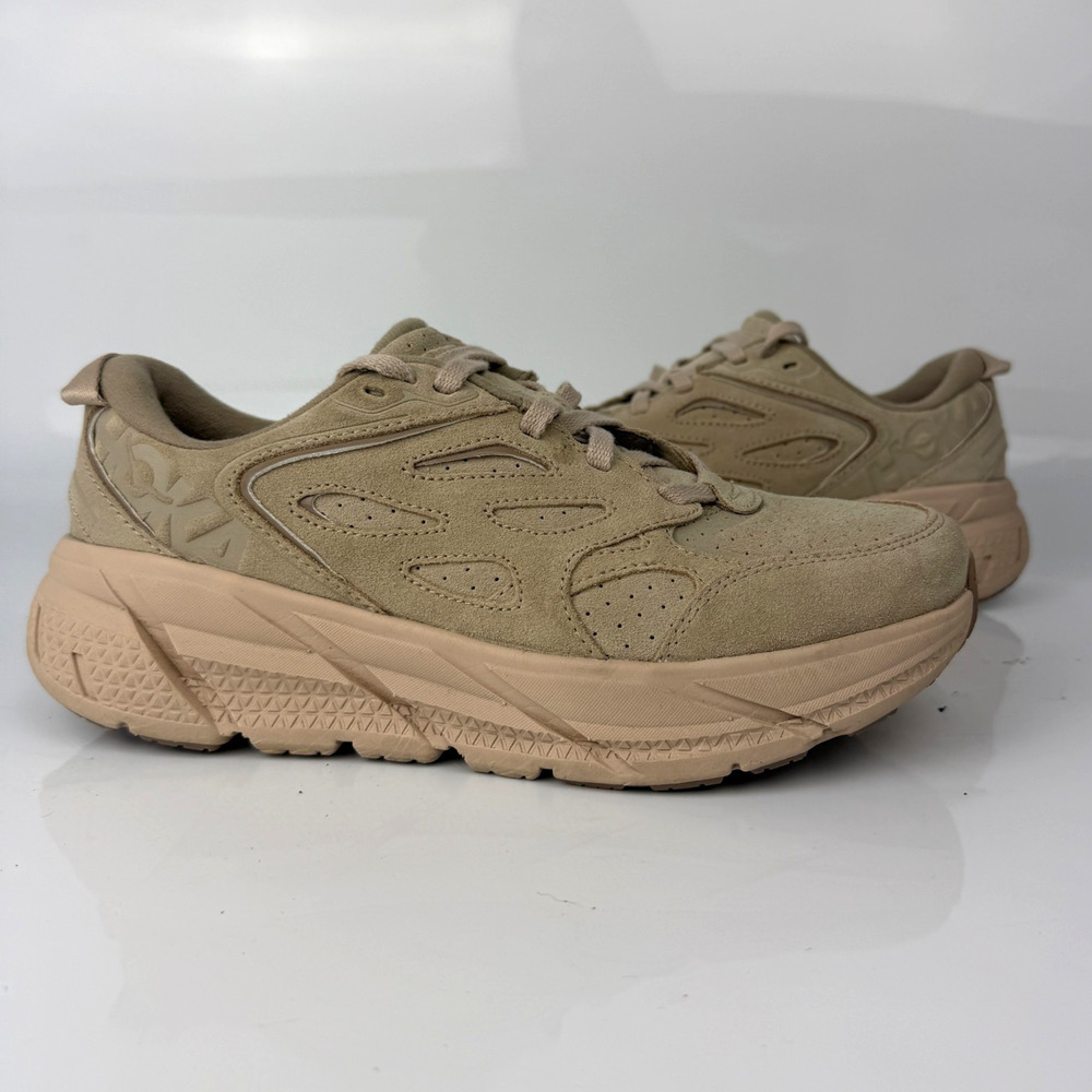 Hoka One One Clifton L Suede Shifting Sand Dune 1122571 SSDD Womens 7.5 Mens 6.5